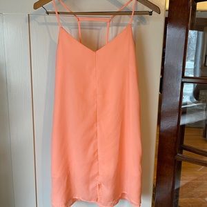 Coral breezy beach dress
